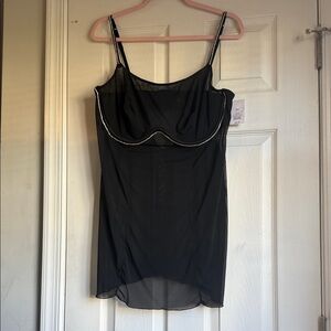 Auden Black Chemise with White Trim